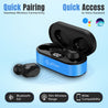 pTron Bassbuds Plus in-Ear TWS Earbuds with HD Mic, Bluetooth 5.0 Headphones, Stereo Sound, Clear Calls, 28Hrs Playback Time, Voice Assistant, IPX4 Water Resistant & Fast Charging (Electric Blue)