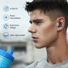 pTron Bassbuds Plus in-Ear TWS Earbuds with HD Mic, Bluetooth 5.0 Headphones, Stereo Sound, Clear Calls, 28Hrs Playback Time, Voice Assistant, IPX4 Water Resistant & Fast Charging (Electric Blue)