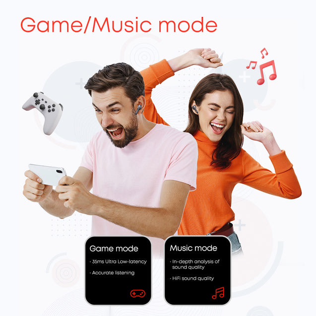 pTron PlayBuds 1 Pro in-Ear TWS Earbuds, Quad Mic Hybrid ENC Calls, 35ms Low Latency Gaming, 50Hrs Playtime, Bluetooth 5.3 Wireless Headphones with Mic, Type-C Fast Charging & IPX5 (Black Matt)