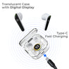 pTron Bassbuds Nyx in-Ear TWS Earbuds, Immersive Audio, Bluetooth 5.1 Wireless Headphones, HD Mic, 50ms Movie Mode, Digital Case, Type-C Fast Charging & IPX4 Water Resistant (Pearl White & Black)