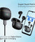 pTron Bassbuds Perl in-Ear TWS Earbuds, TruTalk AI-ENC Calls, Immersive Sound, 28H Playtime, Music/Game Modes, Bluetooth 5.3 Wireless Headphones, Pinch Touch Control, Type-C Fast Charge (Black Satin)