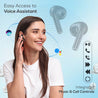 pTron Bassbuds Perl in-Ear TWS Earbuds, TruTalk AI-ENC Calls, Immersive Sound, 28H Playtime, Music/Game Modes, Bluetooth 5.3 Wireless Headphones, Pinch Touch Control, Type-C Fast Charge (Black Satin)