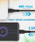 pTron Solero T351 3.5Amps Fast Charging Type-C to Type-C PD Data & Charging USB Cable (Black)