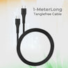 pTron Solero T351 Type-C to Type-C 3.5A Fast Charging Cable, Compatible with Android & iOS Phones/Tablets, 480Mbps Data Transfer Speed, Made in India & Tangle-free USB Cable (Round, 1M, Black)