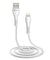 pTron Solero i241 USB-A to iOS Fast Charging Cable Compatible with iOS Phones (Round, 1M, White)