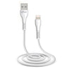 pTron Solero i241 USB-A to iOS Fast Charging Cable Compatible with iOS Phones (Round, 1M, White)
