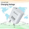 pTron Original 20W Type C iPhone Charger, Fast Charging Compatible for iPhone 15/14/13/12/11/X/8 & Other Type C Enabled Devices, 20W PD Charger, Power Delivery Compatible Adapter, Volta FC18 (White)