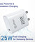 pTron 25W Type C Mobile Charger Superfast Charging Compatible for Samsung S20 FE/S20+/S21/S21+/S21 FE/S21 Ultra/S22/S23/M14 5G/M15/M32/M33 5G/M34/A05/A15/A35/PPS PD - Volta FC19 with 1m Cable (White)