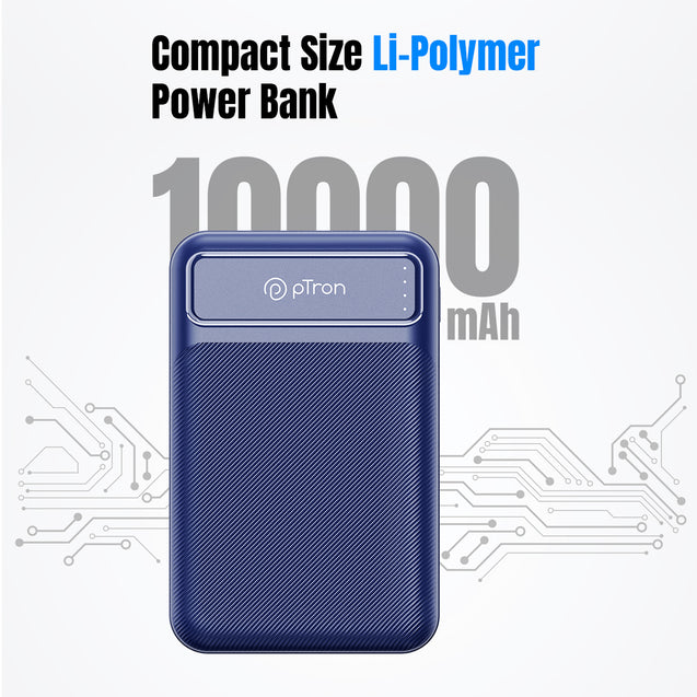 pTron Dynamo Spark 10000mAh 22.5W Fast Charging Power Bank (Blue)