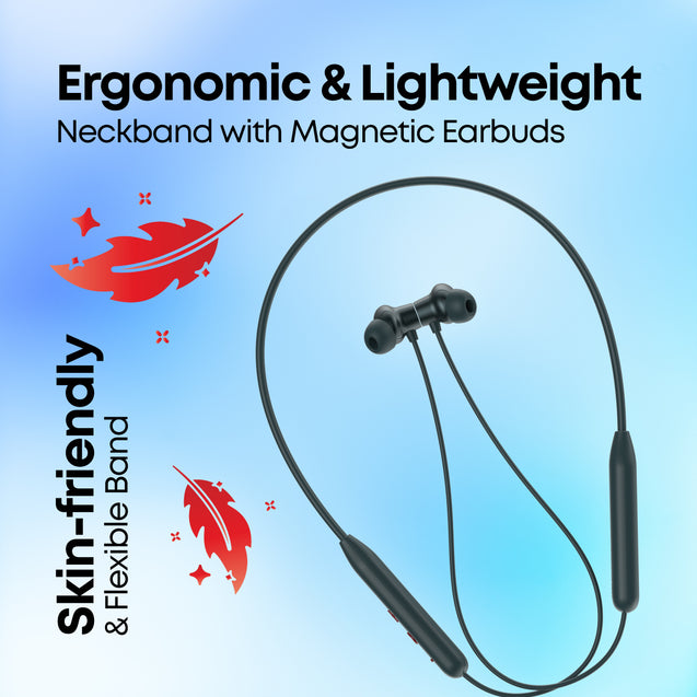 pTron Tangent Eon in-Ear Bluetooth 5.3 Wireless Headphones (Grey)