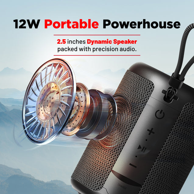 pTron Fusion Mount Bluetooth Speaker (Black)
