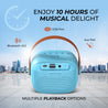 pTron Fusion Smart 10W Mini Bluetooth Speaker with Wireless Karaoke Mic, 10Hrs Playtime, RGB Lights, Voice Effects(Blue)