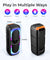 pTron Newly Launched Fusion Beats 40W Karaoke Bluetooth Party Speaker, Loud & Clear Stereo Sound, RGB Lights, 3 mtr Wired Mic, BT/USB/SD Card/Aux Playback, TWS Pairing & Type C Charging (Black)