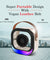 pTron Fusion Moment Mini Bluetooth Speaker with Immersive Sound, Transparent Design, Vivid RGB Lights (Beige)