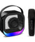 pTron Fusion Moment Mini Bluetooth Speaker with Mini Wireless Karaoke Mic, RGB Lights (Black)
