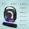 pTron Fusion Moment Mini Bluetooth Speaker with Mini Wireless Karaoke Mic, RGB Lights (Black)