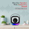 pTron Fusion Moment 10W Mini Bluetooth Speaker with Immersive Sound, Transparent Design, Vivid RGB Lights, 6Hrs Playtime, Bluetooth V5.3, TWS Pairing & Type C Charging Port (Black)