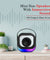 pTron Fusion Moment Mini Bluetooth Speaker with Immersive Sound, Transparent Design, Vivid RGB Lights (Black)