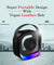 pTron Fusion Moment 10W Mini Bluetooth Speaker with Immersive Sound, Transparent Design, Vivid RGB Lights, 6Hrs Playtime, Bluetooth V5.3, TWS Pairing & Type C Charging Port (Black)