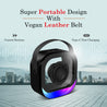 pTron Fusion Moment 10W Mini Bluetooth Speaker with Immersive Sound, Transparent Design, Vivid RGB Lights, 6Hrs Playtime, Bluetooth V5.3, TWS Pairing & Type C Charging Port (Black)
