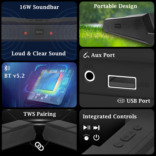 pTron Fusion Evo v4 Bluetooth Soundbar