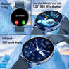 pTron Reflect Flash 1.32" Round Dial Smartwatch, Bluetooth Calling, Full Touch Display, 600 NITS, Metal Frame, 100+ Watch Faces, Heart-Rate, SpO2, IP68, Voice Assist & 5 Days Battery Life (Satin Blue)