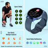 pTron Reflect Flash 1.32" Round Dial Smartwatch, Bluetooth Calling, Full Touch Display, 600 NITS, Metal Frame, 100+ Watch Faces, Heart-Rate, SpO2, IP68, Voice Assist & 5 Days Battery Life (Satin Black)