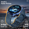 pTron Reflect Flash 1.32" Round Dial Smartwatch, Bluetooth Calling, Full Touch Display, 600 NITS, Metal Frame, 100+ Watch Faces, Heart-Rate, SpO2, IP68, Voice Assist & 5 Days Battery Life (Satin Black)