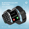 pTron Reflect Callz 1.85" Square Dial Smartwatch with Bluetooth Calling, Full Touch Display, 600 NITS, Digital Crown, Metal Strap, 100+ Watch Faces, HR, IP68 & 5 Days Battery Life (Cobra Black)