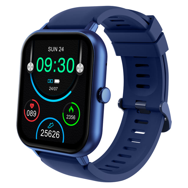 pTron Reflect Ace 1.85" Smartwatch with Bluetooth Calling, Full Touch Display, 600 NITS, HR, SpO2, 120+ Sports Mode, 7 Days Battery Life, Built-In Games, 100+ Watch Faces, IP68 Waterproof (Satin Blue)