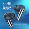 pTron Zenbuds Ultima ANC Earbuds, 35Db Quietsound ANC, 4 Quadpro Mics with Trutalk ENC Calls, 4D Panaromic Audio, Transparency Mode, 50Hrs Playtime, in Ear BT 5.3 Wireless Headphones & IPX5 (Blue)