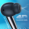 pTron Zenbuds Ultima ANC Earbuds, 35Db Quietsound ANC, 4 Quadpro Mics with Trutalk ENC Calls, 4D Panaromic Audio, Transparency Mode, 50Hrs Playtime, in Ear BT 5.3 Wireless Headphones & IPX5 (Blue)