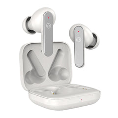 pTron Bassbuds Gomax TWS Earbuds, TruTalk AI-ENC Calls, 36Hrs Playtime, 13mm Drivers, in-Ear Bluetooth 5.3 Wireless Headphones, Voice Assistant, Type-C Fast Charging & IPX5 (White)