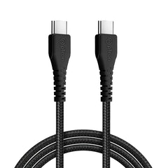 pTron Solero Braid 60W Type C Fast Charging Cable 1m for Samsung, OnePlus, Oppo, Vivo, Xiaomi, Realme, IQOO & Other Devices - Unbreakable Nylon Braid, 480Mbps Sync Speed (Black)