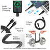 pTron Solero Braid 60W Type C Fast Charging Cable 1m for Samsung, OnePlus, Oppo, Vivo, Xiaomi, Realme, IQOO & Other Devices - Unbreakable Nylon Braid, 480Mbps Sync Speed (Black)