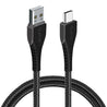 pTron Solero Braid 60W Fast Charging Type C 1m USB Cable for VOOC/Super VOOC/Dash/Warp/QC3.0/QC2.0 Smartphones & Other Type-C Devices, Unbreakable Nylon Braid & 480Mbps Data Sync Speed (Black)