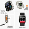 pTron Reflect Pro 1.85" Full Touch Display Smartwatch, Bluetooth Calling, 600 NITS, Digital Crown, Metal Frame, 100+ Watch Faces, HR, SpO2, Voice Assist, 5 Days Battery Life & IP68 (Sterling Silver)