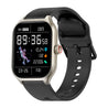 pTron Reflect MaxPro 2.01" Square Dial Smartwatch, Full Touch Display, Bluetooth Calling, Functional Crown, 600 NITS, 100+ Watch Faces, HR, SpO2, 5 Days Battery Life & IP68 Waterproof (Champagne Gold)