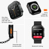 pTron Reflect Pro 1.85" Full Touch Display Smartwatch, Bluetooth Calling, 600 NITS, Digital Crown, Metal Frame, 100+ Watch Faces, HR, SpO2, Voice Assist, 5 Days Battery Life & IP68 (Jet Black)
