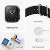 pTron Reflect Pro 1.85" Full Touch Display Smartwatch, Bluetooth Calling, 600 NITS, Digital Crown, Metal Frame, 100+ Watch Faces, HR, SpO2, Voice Assist, 5 Days Battery Life & IP68 (Jet Black)