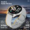 pTron Reflect Flash 1.32" Round Dial Smartwatch, Bluetooth Calling, Full Touch Display, 600 NITS, Metal Frame, 100+ Watch Faces, Heart-Rate, SpO2, IP68, Voice Assist & 5 Days Battery Life (Sterling Silver)