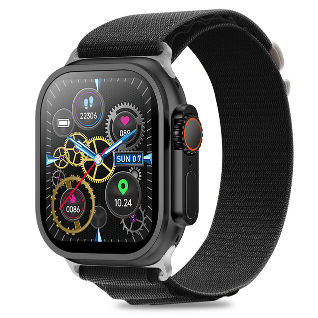 pTron Reflect Pro Plus 2.01 inch Smartwatch, Full Touch Display, Bluetooth Calling, 650 NITS, Digital Crown, Metal Frame, 100+ Watch Faces, HR, SpO2, Voice Assistant & 5 Days Battery Life (Jet Black)