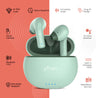 pTron Bassbuds NX in Ear TWS Earbuds, TruTalk AI-ENC Calls, 32Hrs Playtime, 13mm Drivers, Bluetooth 5.3 Wireless Headphone, Voice Assistant, Type-C Fast Charging & IPX5 Water Resistant (Green)