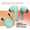 pTron Bassbuds NX in Ear TWS Earbuds, TruTalk AI-ENC Calls, 32Hrs Playtime, 13mm Drivers, Bluetooth 5.3 Wireless Headphone, Voice Assistant, Type-C Fast Charging & IPX5 Water Resistant (Green)