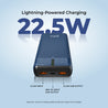 pTron Dynamo Surge 20000mAh 22.5W Fast Charging Power Bank, Supports VOOC/Wrap/Dash USB Charging, 20W PD Fast Charging, 3 Outputs, 1 Input & Multiple Layers of Protection (Blue)
