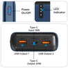 pTron Dynamo Surge 20000mAh 22.5W Fast Charging Power Bank, Supports VOOC/Wrap/Dash USB Charging, 20W PD Fast Charging, 3 Outputs, 1 Input & Multiple Layers of Protection (Blue)