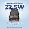 pTron Dynamo Surge 20000mAh 22.5W Fast Charging Power Bank, Supports VOOC/Wrap/Dash USB Charging, 20W PD Fast Charging, 3 Outputs, 1 Input & Multiple Layers of Protection (Black)