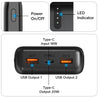 pTron Dynamo Surge 20000mAh 22.5W Fast Charging Power Bank, Supports VOOC/Wrap/Dash USB Charging, 20W PD Fast Charging, 3 Outputs, 1 Input & Multiple Layers of Protection (Black)