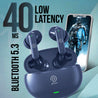 pTron Zenbuds Evo X1 Max in-Ear TWS Earbuds, 200 Hours Playtime, Emergency Power Bank, Quad Mic ENC Calls,13mm Driver, 40ms Low Latency,BT5.3 Wireless Headphone,Type C Fast Charging (Blue)