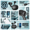 pTron Zenbuds Evo X1 Max in-Ear TWS Earbuds, 200 Hours Playtime, Emergency Power Bank, Quad Mic ENC Calls, 13mm Driver, 40ms Low Latency, BT5.3 Wireless Headphone, Type C Fast Charging (Black)